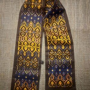 Vintage Scarf Brown and Gold Women